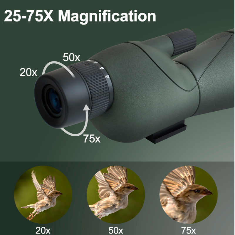 25-75X60 Spotting Scopes for Target Shooting