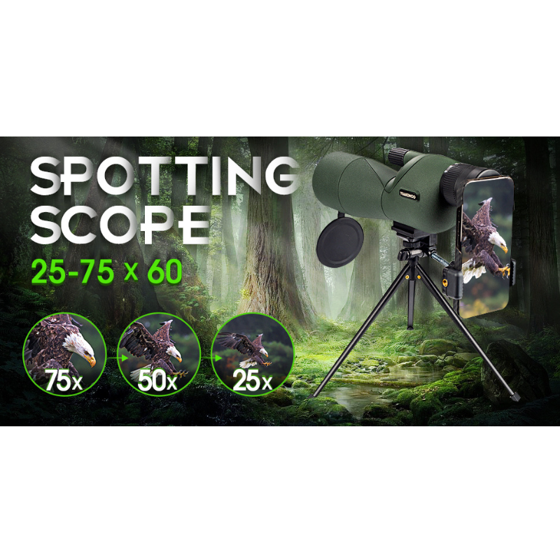 25-75X60 Spotting Scopes for Target Shooting