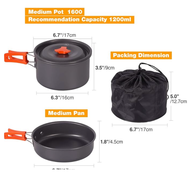 Camping Cookware Mess Kit