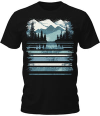 Thumbnail for Mens Camping Fall Mountain Graphic Tee Cool Premium Tshirt