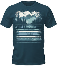 Thumbnail for Mens Camping Fall Mountain Graphic Tee Cool Premium Tshirt