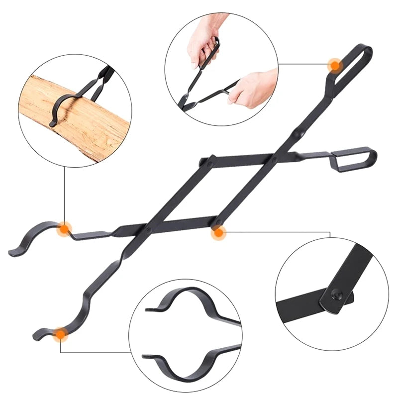 Reinforced Firewood Tongs